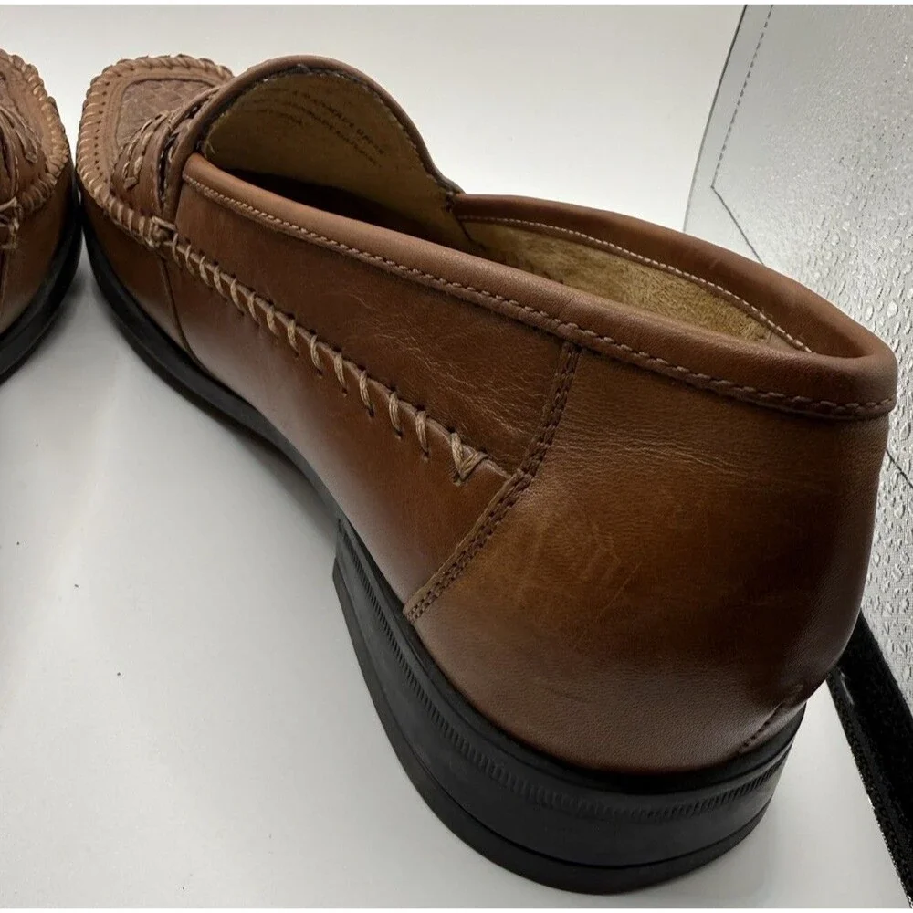 Nunn Bush Strafford Woven Tassel Loafer Brown Size 9
